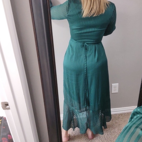 Bardot Mirela Long Sleeve MIDI Wrap Dress - Picture 6 of 7